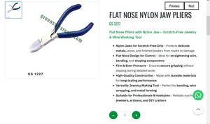 Alicates de punta plana de nailon, herramienta para trabajar con alambre de joyería sin rayas, herramientas manuales profesionales para la fabricación de joyas |   N.° de artículo GS-1227 - Product Image 3