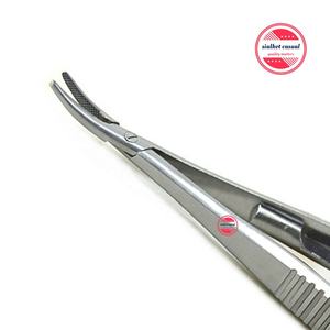 Castroviejo-Soporte de aguja TC, 14cm, SUTURA QUIRÚRGICA curvada, Forceps oftálmicos, medio Acero inoxidable dorado - Product Image 2