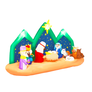 Escena de Natividad Inflable Iluminada de 9 Pies con Fondo de Noche Estrellada, Decoraciones para Jardín, Decoraciones Inflables para Exteriores - Product Image 3