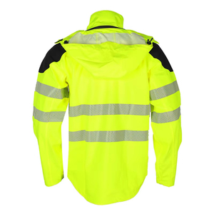 เสื้อแจ็คเก็ตทำงานสีเหลืองสะท้อนแสงสำหรับผู้ชาย XINKE พร้อมแถบสะท้อนแสง กันลม กันน้ำ ปิดด้วยซิป ผลิตจากวัสดุโพลีเอสเตอร์ - Product Image 3