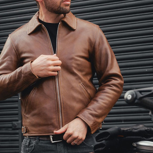 Men's Stand-up Collar Winter Motorcycle <b>Jacket</b> PU Leather Breathable Casual - Product Image 4