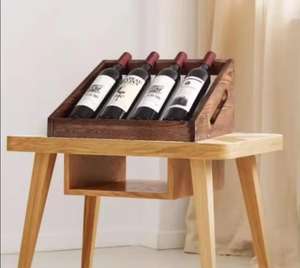 Porte-vin en métal moderne, support à vin pour comptoir, présentoir pour une seule bouteille, élégant organisateur de rangement pour vin sur table - Product Image 3