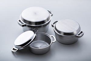 Casserole HAL KING MUSUI en alliage d'aluminium de qualité supérieure, cuisson sans eau, pour cuisinières à gaz et à induction, design minimaliste - Product Image 1