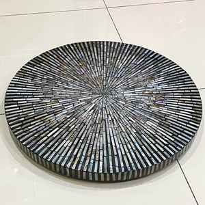 Mesa de Centro Moderna Hecha a Mano con Madreperla Ecológica, Tamaño Personalizado, Decoración Boho para Sala de Estar - Product Image 5