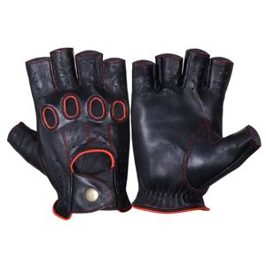 Guantes de piel de oveja unisex de piel de medio dedo, transpirables, cómodos para uso diario informal al aire libre, ropa formal de invierno - Product Image 2