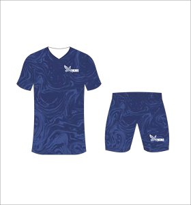 Conjunto de Camiseta y Pantalones Cortos de Fútbol Sublimados Ferocious para Hombre, Cuello en V, Absorbe la Humedad, Ropa Deportiva para Todas las Temporadas, Estampado, Venta al Por Mayor, OEM - Product Image 2