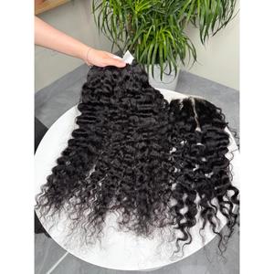 Mèches de cheveux naturels noirs non traités, ondulées, de type Bouncy Body Wave, provenant d'un seul donneur vietnamien, vente en gros - Product Image 3