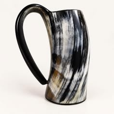 Jarra de Cerveza de Cuerno Hecha a Mano con Asa, Pulida, Natural, a Prueba de Fugas, Capacidad de 301-400 ml, Diseño Clásico - Product Image 3