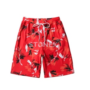 Personalizado 100% puro algodón hombres verano Athleisure cordón pantalones cortos Casual patrón bolsillos - Product Image 1