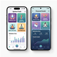 Application de Guidance Spirituelle RoyalCraft : Méditation, Pleine Conscience, Astrologie, Tarot, Paix Intérieure - Stock Entreprise