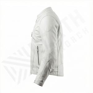 Chaqueta de Motociclista de Cuero Genuino para Hombre de la Mejor Calidad, Nueva Colección de Invierno, Chaquetas de Motocicleta con Protecciones Desmontables Personalizadas - Product Image 3