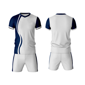 Conjunto de Camiseta de Fútbol con Cuello en V Blanca y Morada para Hombre, Manga Corta, Uniforme Deportivo que Absorbe la Humedad, Estampado Sublimado, para Todas las Temporadas - Product Image 2