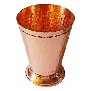 Gobelet en cuivre pur à 100 %, artisanal, martelé, pour les bienfaits ayurvédiques, écologique, vaisselle en métal de qualité supérieure - Product Image 2