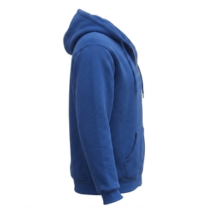 Sudadera con capucha de forro polar grueso con cremallera completa, capucha con cordón ajustable y puños acanalados - Product Image 2