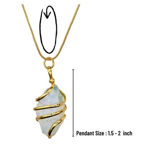 จี้ดิบโอปอลห่อด้วยมือ-เครื่องประดับอัญมณีที่ไม่เหมือนใครจากจี้ดิบโอปอลอินเดีย - Product Image 2