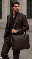 Gravs – sac messager noir en cuir véritable pour ordinateur portable, grand sac souple rétro pour bureau, travail quotidien, étanche, durable, portable