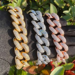 Bracelet pour homme en argent sterling 925, 22 mm, serti de diamants de laboratoire, style hip-hop, chaîne cubaine, idéal comme cadeau - Product Image 3