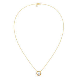 Collar con Colgante de Corazón en Espiral con Diamantes y Marco Dorado Esculpido, con un Diseño Romántico en el Centro - Product Image 3