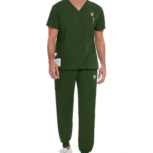 Premium Quality Men Hospital Uniform <b>Scrub</b> <b>Sets</b> Latest Design Woven Fabric Breathable Comfortable Men <b>Scrubs</b> <b>Set</b> - Product Image 1