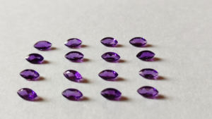 พลอยควอตซ์อเมทิสต์แอฟริกันธรรมชาติ3X6mm เจียระไนแบบเหลี่ยมเพชรพลอยหลวมคุณภาพสูงขายส่งมาก - Product Image 4