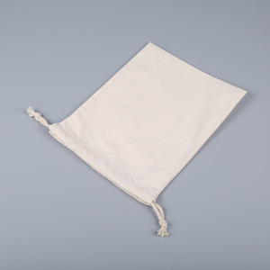 Polyester/Cotton Drawstring Bag <b>Plain</b> Dyed Woven Eco Friendly Customizable Muslin Storage Pouches Water Resistant Washable - Product Image 3