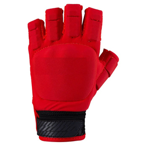 Gants de hockey unisexes de haute qualité à demi-doigts avec rembourrage en gel réglable, équipement de sécurité intérieur/extérieur pour joueurs de hockey sur gazon - Product Image 3