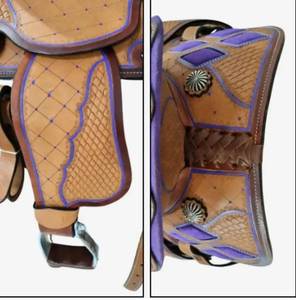 Nouvelle Selle Western en Cuir 2026 pour l'Équitation de Pleasure et de Trail, avec Arceau, Style Anglais Élégant - Product Image 3