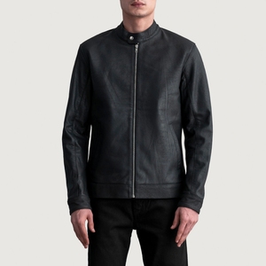 Chaqueta de Cuero Genuino Negro Estilo Biker, Personalizada OEM, para Hombre, Disponible a Precios de Mayoreo, Estilos Elegantes 2026 - Product Image 2