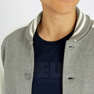 Blouson universitaire pour hommes avec boutons recouverts personnalisés, style décontracté, vente en gros, collection 2026 - Product Image 5