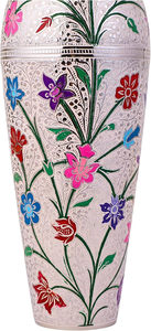 Florero en relieve de latón Vintage moderno, artesanías únicas para sala de estar, mesa, esquina, boda, Navidad, piedra de Metal - Product Image 3