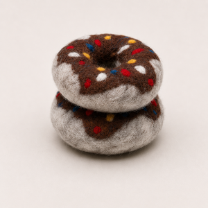 <b>Wool</b> Felt Sprinkle Donut Pretend Play Food Toy Handmade Educational 3-6 Years Unisex Kids Toy Wholesale Bulk - Product Image 2