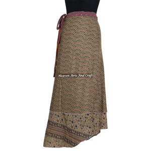 2026 Modern Style Magic <b>Wrap</b> Adult Petticoat Women Long <b>Skirt</b> 2 Layer Reversible Magic Silk Saris <b>Wrap</b> Long <b>Skirt</b> Indian Magic - Product Image 3