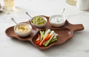 Plateau de service en bois de forme irrégulière haut de gamme, fait main, design classique, plat en bois massif, essentiels élégants pour la table - Product Image 2