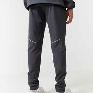 <b>White</b> Label Men's Winter Thermal Waterproof Hooded Sports Set Breathable Zipper <b>Long</b> <b>Sleeve</b> <b>Top</b> Pants 2-Piece Knitted Front Logo - Product Image 3