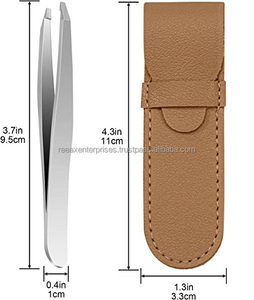 Pince à épiler pour sourcils Reeax Enterprises en acier inoxydable à pointe inclinée pour femmes, qualité A+ - Product Image 3