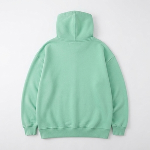 เสื้อฮู้ดสีเขียวมิ้นท์ OneApex สำหรับผู้ชาย ผ้าฝ้ายเฟรนช์เทอร์รี่ สวมใส่สบาย มีกระเป๋าหน้าและลายพิมพ์โลโก้ เหมาะสำหรับใส่ในฤดูใบไม้ร่วง - Product Image 4