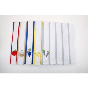 Toallas de cocina de primera calidad con tejido tipo gofre, hechas de algodón suave para una absorción superior y un secado rápido. - Product Image 1