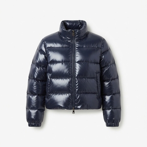 Chaqueta Corta Acolchada Metálica Brillante para Mujer, Cuello Alto, Cierre Completo, Abrigo de Invierno Ligero y Cálido, a la Moda, OEM - Product Image 3