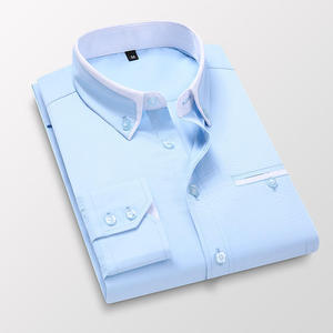 <b>Mens</b> Formal Cotton Satin Shirt Breathable Anti Shrink Anti Pilling Office Wear Covered Button Casual Shirt Custom Oem Apparel - Product Image 3