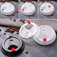 Couvercle de tasse moulé par injection en PP de qualité alimentaire, durable et personnalisé, avec bouchon intégré, jetable, anti-fuite, pour café et jus