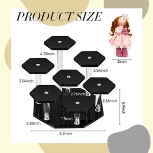 Soporte elevador de exhibición de juguete de acrílico negro de fábrica 2025, organizador moderno de varios niveles para figuras coleccionables y miniaturas, ¡el mejor precio! - Product Image 3