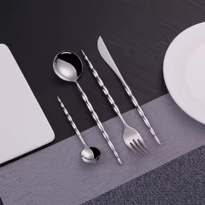 Juego de Cubiertos de Lujo para Restaurante, Utensilios de Comedor de Acero Inoxidable Duradero para Servicio de Alimentos Profesional - Product Image 1