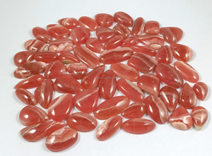 Pierre précieuse naturelle en rhodochrosite, cabochon de formes variées, toutes tailles, pierre lisse en vrac, fournisseur grossiste pour la bijouterie - Product Image 3