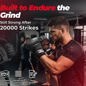 ถุงมือ MMA รุ่นใหม่ พร้อมดีไซน์ตามหลักสรีรศาสตร์ ปิดด้วยตะขออย่างแน่นหนา เหมาะสำหรับการฝึกซ้อมแบบ Grappling และ Pad Work - Product Image 5