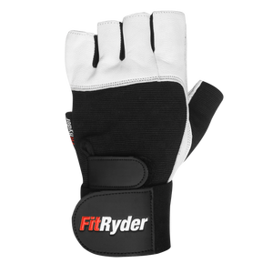 Guantes de gimnasio de cuero de medio dedo con muñequera Protección de palma completa para levantamiento de pesas Entrenamiento físico Entrenamiento personalizado - Product Image 1
