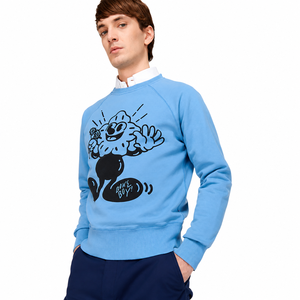 Sweat-shirt à capuche bleu clair uni pour homme, coupe classique, en coton tricoté, décontracté, pour l'hiver, avec poche, respirant, écologique - Product Image 3