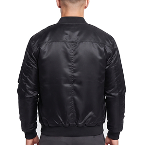 Blouson aviateur en nylon premium pour homme, veste légère, blousons aviateur pour homme, col rond, fermeture éclair, blouson aviateur MA1 pour homme - Product Image 2