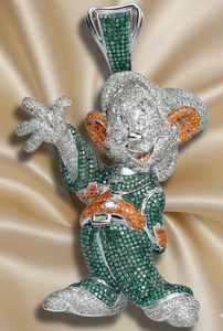 Colgante de Mickey de Dibujos Animados, Plata 925, Estilo Hip Hop, Colgante de Personaje de Dibujos Animados, Colgante Personalizado con Moissanita VVS, Joyería para Raperos - Product Image 2