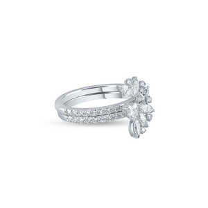 Exclusivo Conjunto de Anillos de Oro con Diamantes de Corte Marquesa, Joyería Fina - Product Image 5