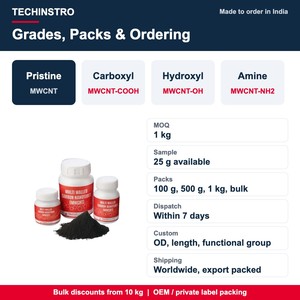 Nanotubes de carbone à murs multiples pour additif conducteur de batterie lithium-ion, cathode, anode, poudre MWCNT - Product Image 5
